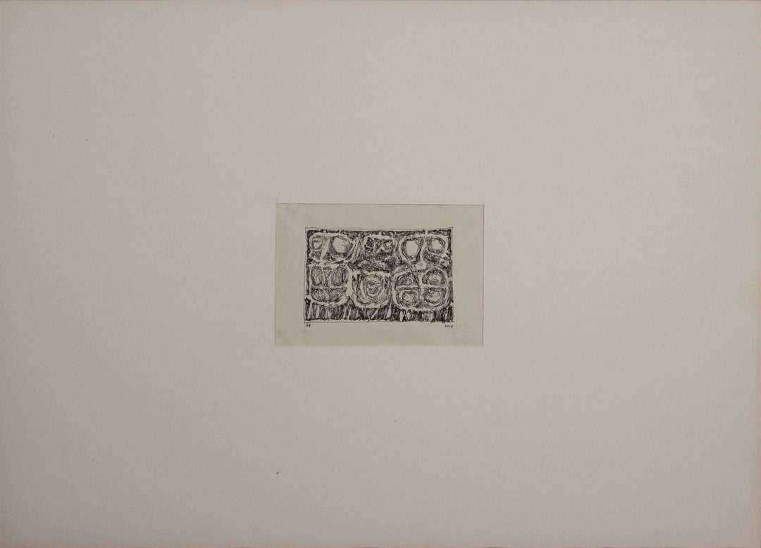 NOTARI Romano, China su carta firmata, 1958 - EmporiumArt