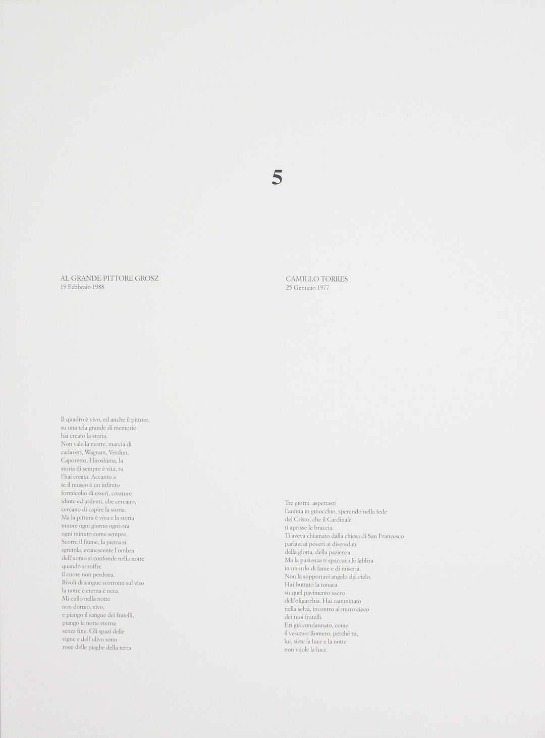 SASSU Aligi, Manuscrit, 1992, Eau-forte originale signée