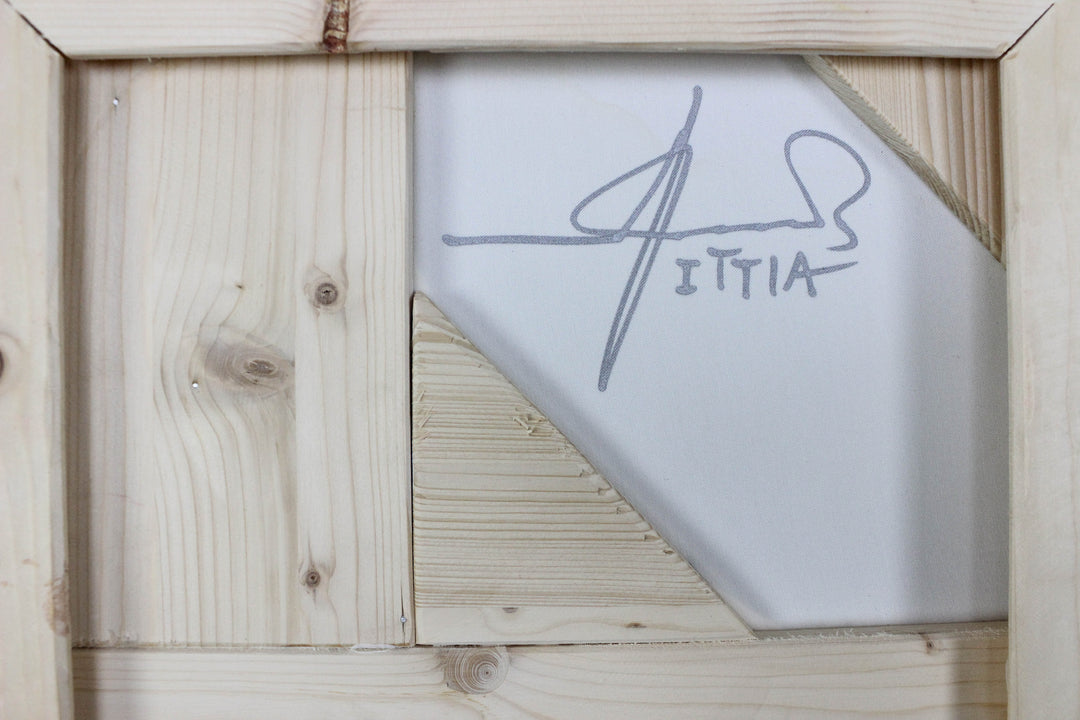 Giuseppe Amadio, Ittia, Acrilico su tela estroflessa originale firmata - EmporiumArt