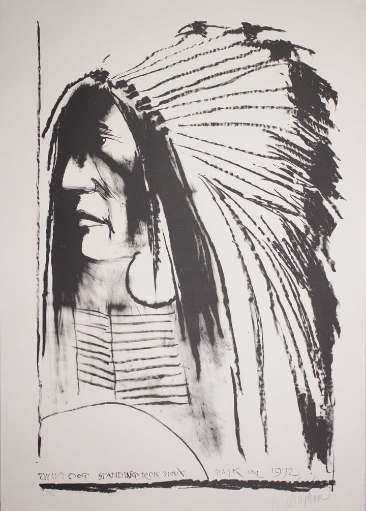 BASKIN Leonard, Swift dog - Standing Rock Sioux, Litografia originale firmata - EmporiumArt