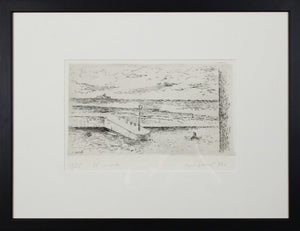 CARRÀ Carlo, El muelle, 1924, Aguafuerte original firmado