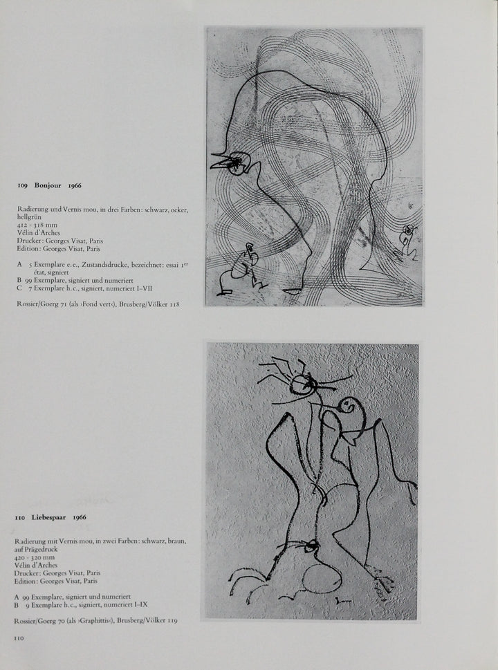 ERNST Max, Couple amoureux, 1966, Eau-forte originale signée