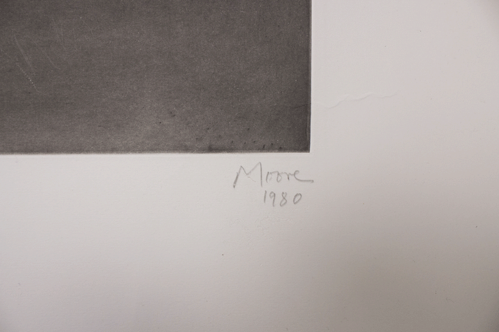 MOORE Henry, Terre cuite, 1980, Eau-forte originale signée