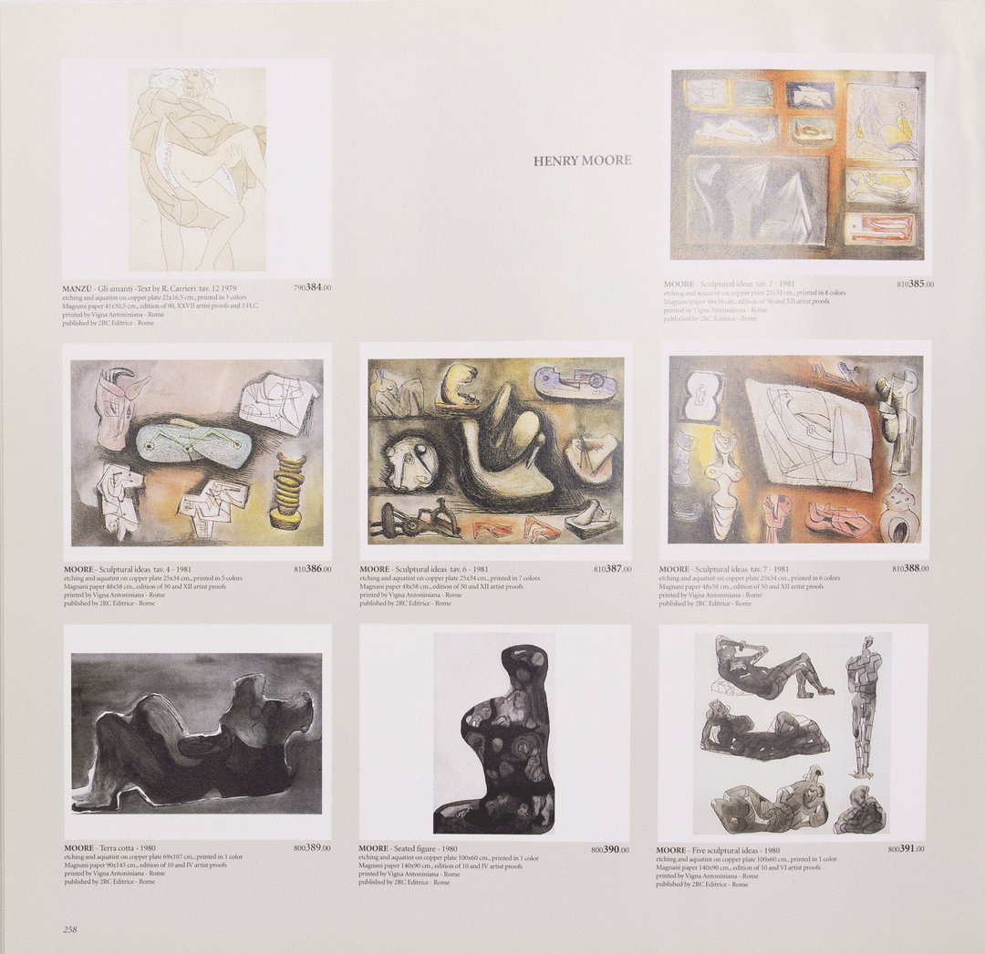 MOORE Henry, Terre cuite, 1980, Eau-forte originale signée