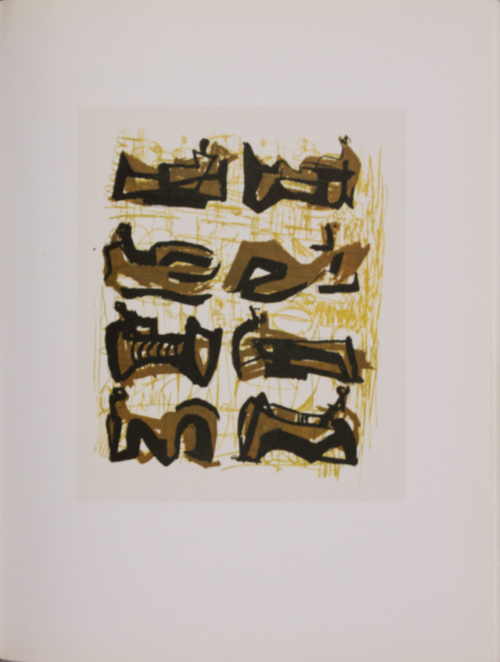 MOORE Henry, Huit figures allongées, 1958, Lithographie originale signée