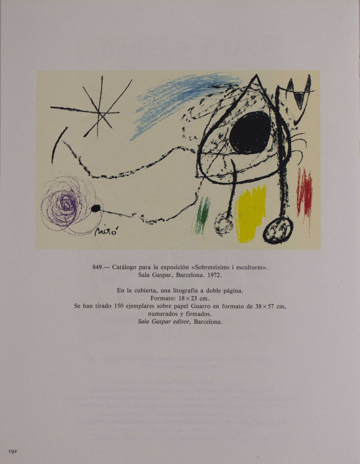 MIRÓ Joan, Sobreteixims i escultures, 1972, Litografia originale firmata - EmporiumArt