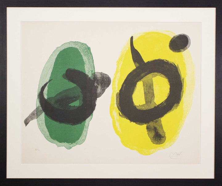 MIRÓ Joan, Yellow and green, 1961, Litografia originale firmata - EmporiumArt