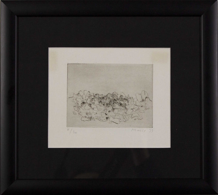 MUSIC Zoran, Felsige Landschaft, 1979, Originale Kaltnadel signiert