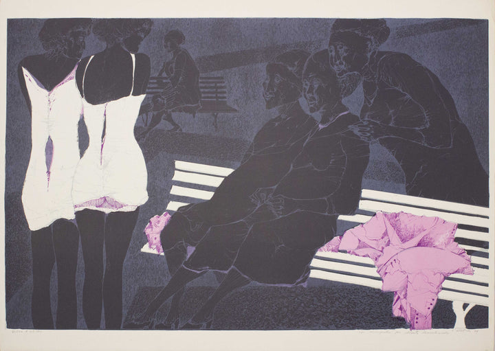 PLATTNER Karl, Las dos generaciones, 1969, Litografía original firmada