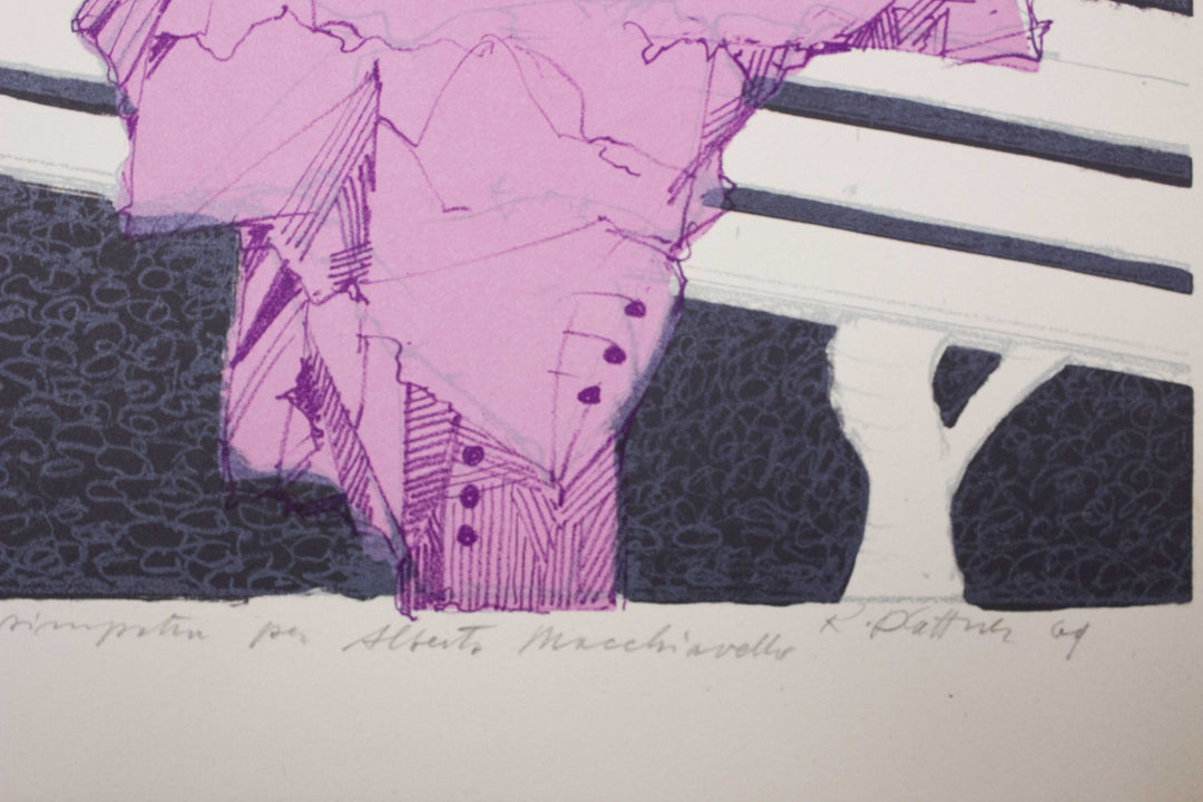 PLATTNER Karl, Las dos generaciones, 1969, Litografía original firmada