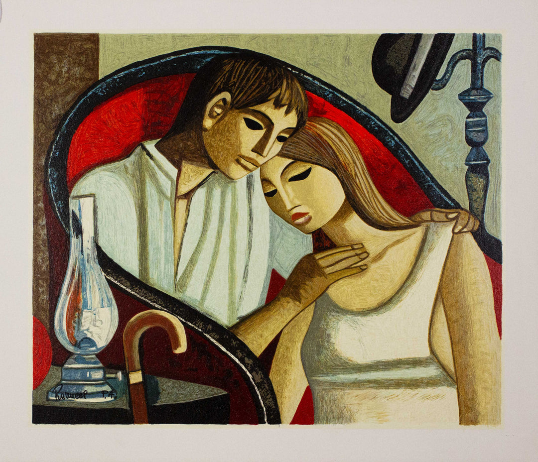 RANUCCI Lucio, Il vecchio canapé in soffitta, Serigrafia originale firmata-101