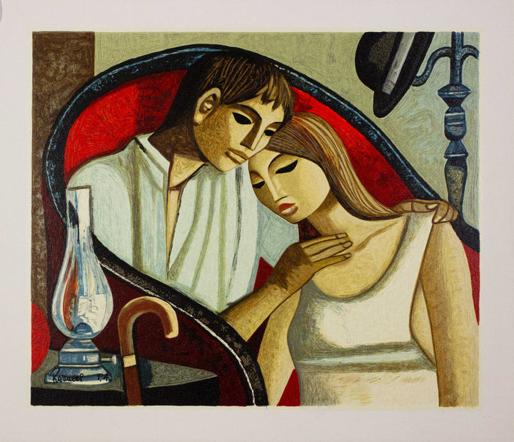 RANUCCI Lucio, Il vecchio canapé in soffitta, Serigrafia originale firmata-101