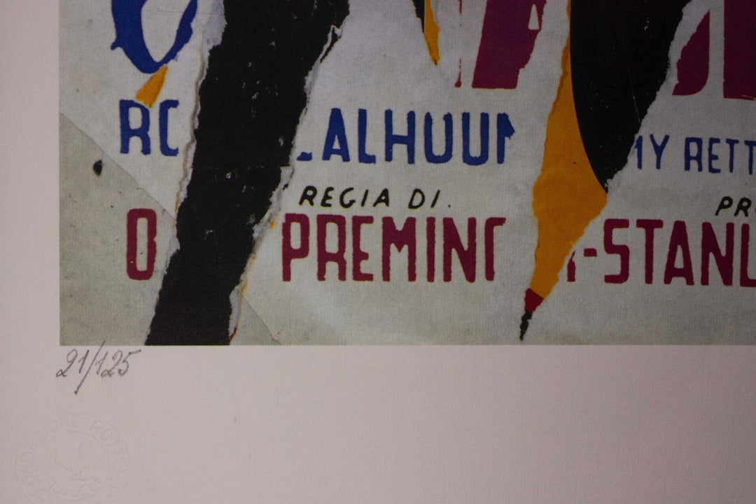 ROTELLA Mimmo, The magnificent prey, 2005, Signed serigraphy and decollage
