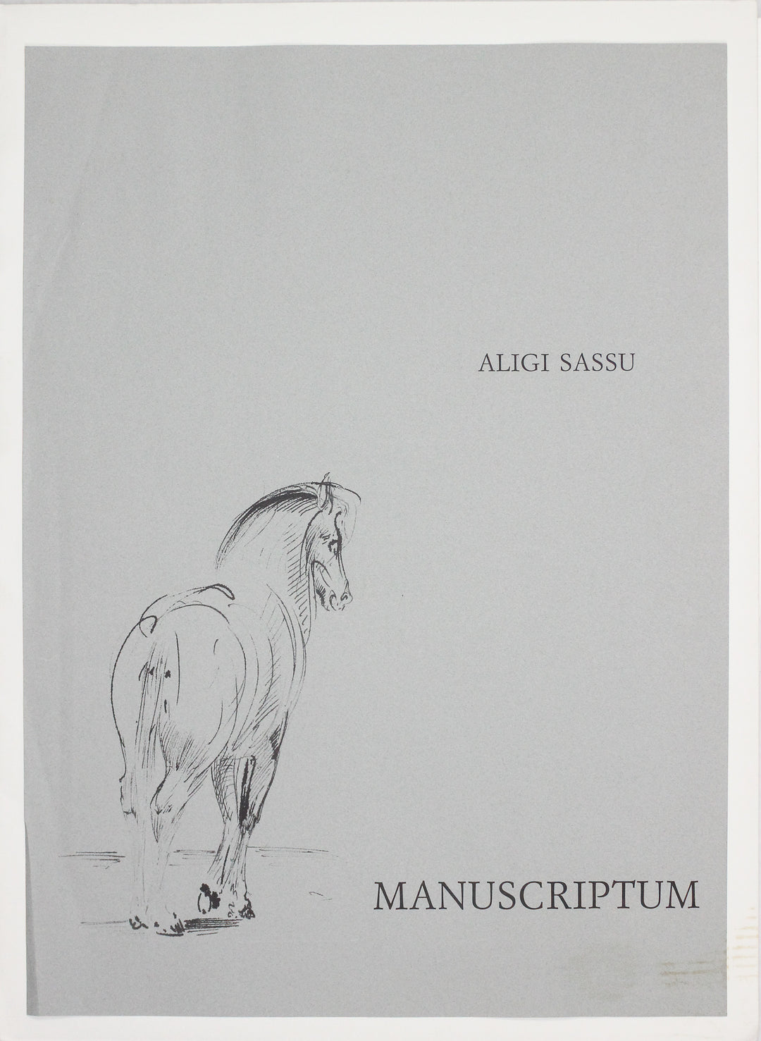 Aligi Sassu, Manuscriptum, 1992, Acquaforte originale firmata