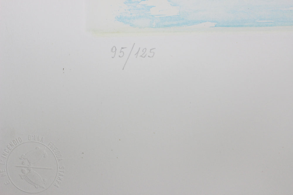Aligi Sassu, Manuscriptum, 1992, Acquaforte originale firmata
