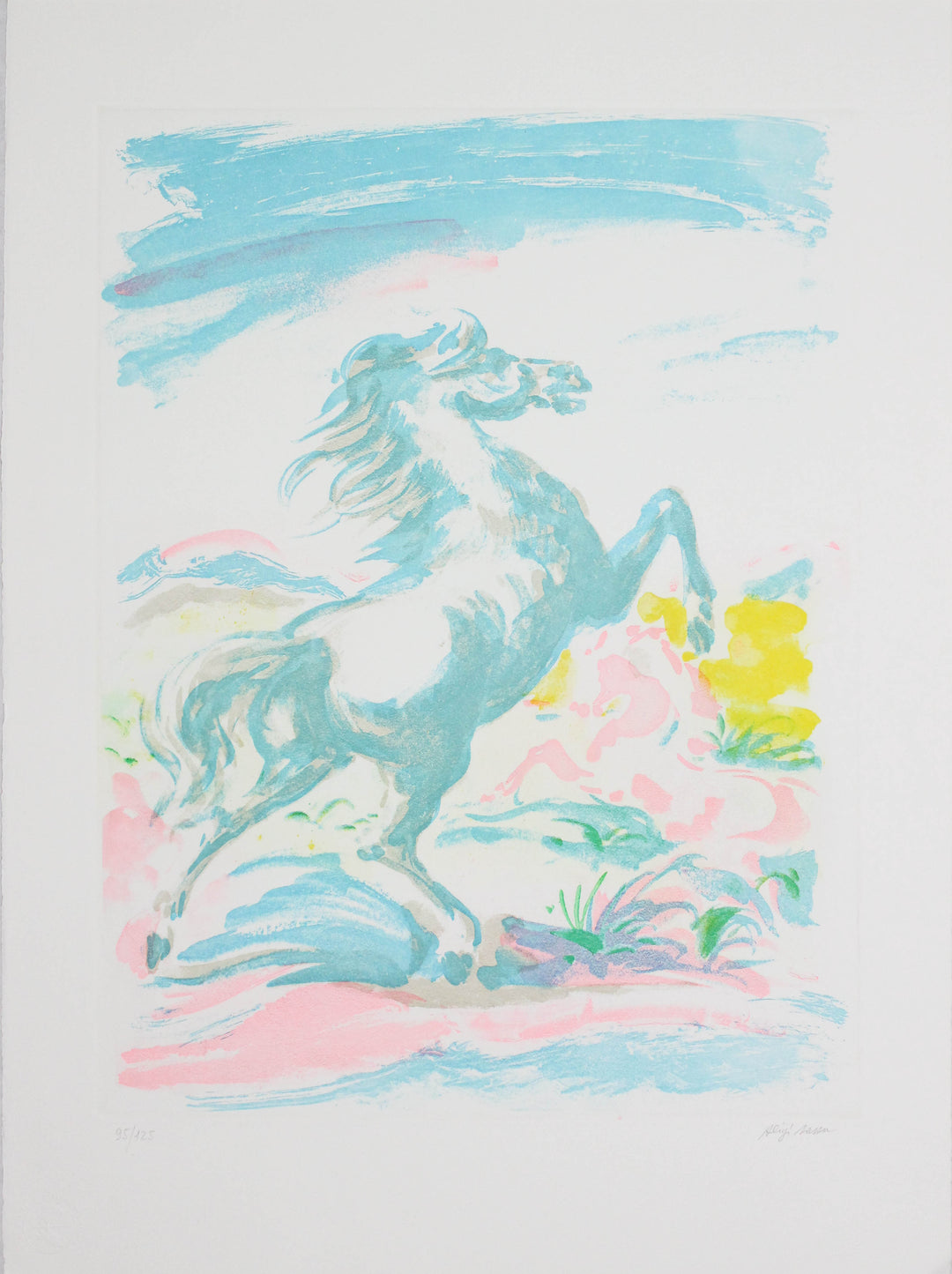 Aligi Sassu, Manuscriptum, 1992, Acquaforte originale firmata