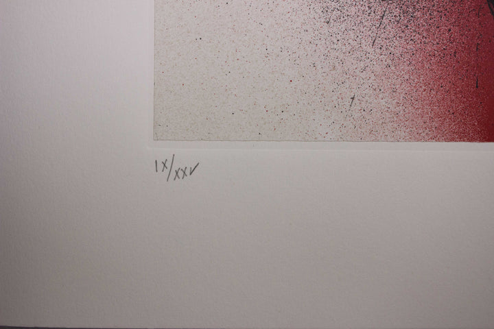 SCANAVINO Emilio, Lithographie originale signée du portfolio 'Cinq poèmes', 1983