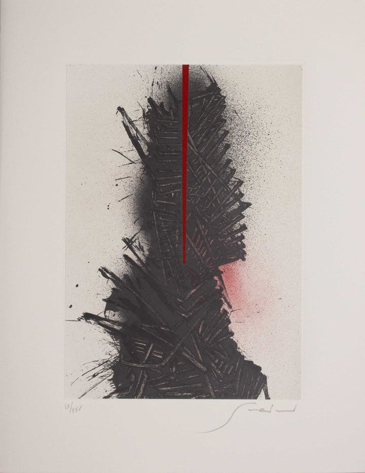 SCANAVINO Emilio, Lithographie originale signée du portfolio 'Cinq poèmes', 1983