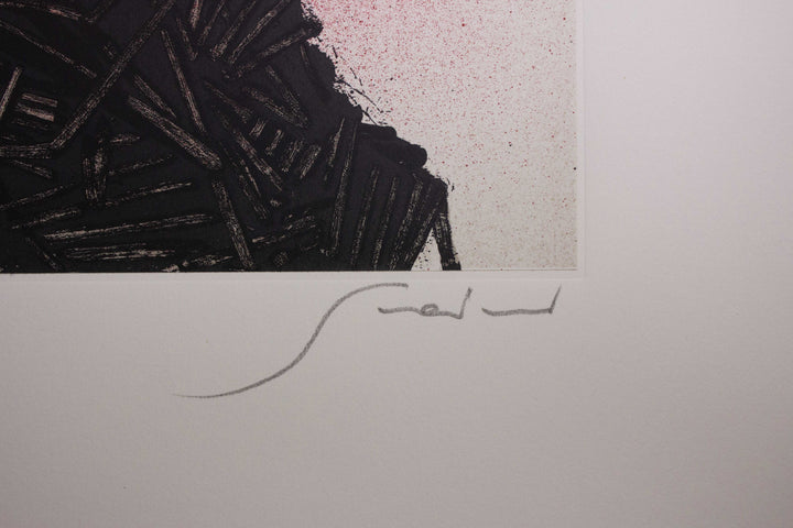 SCANAVINO Emilio, Lithographie originale signée du portfolio 'Cinq poèmes', 1983