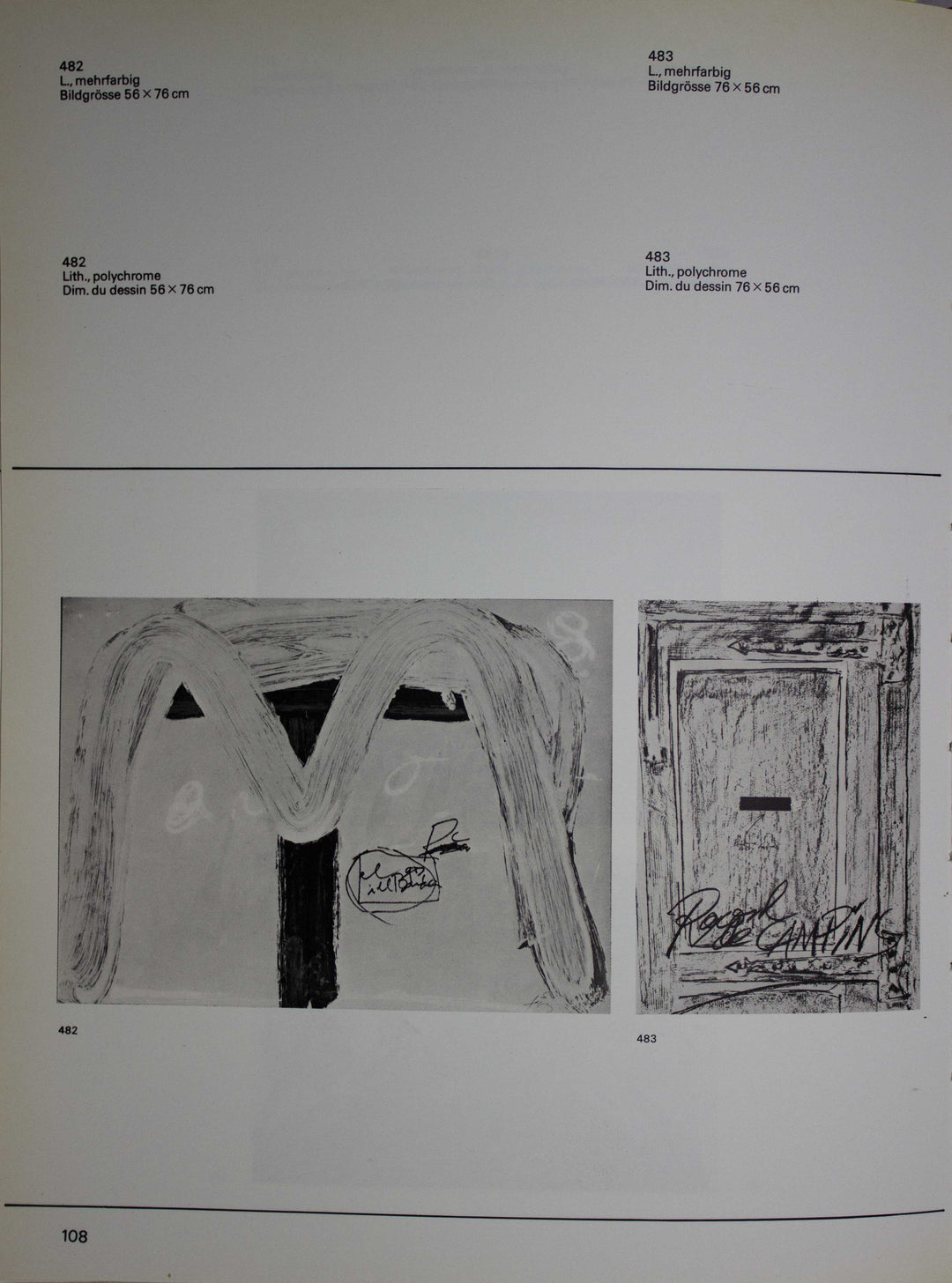 TAPIES Antoni, Original signed lithograph, 1974