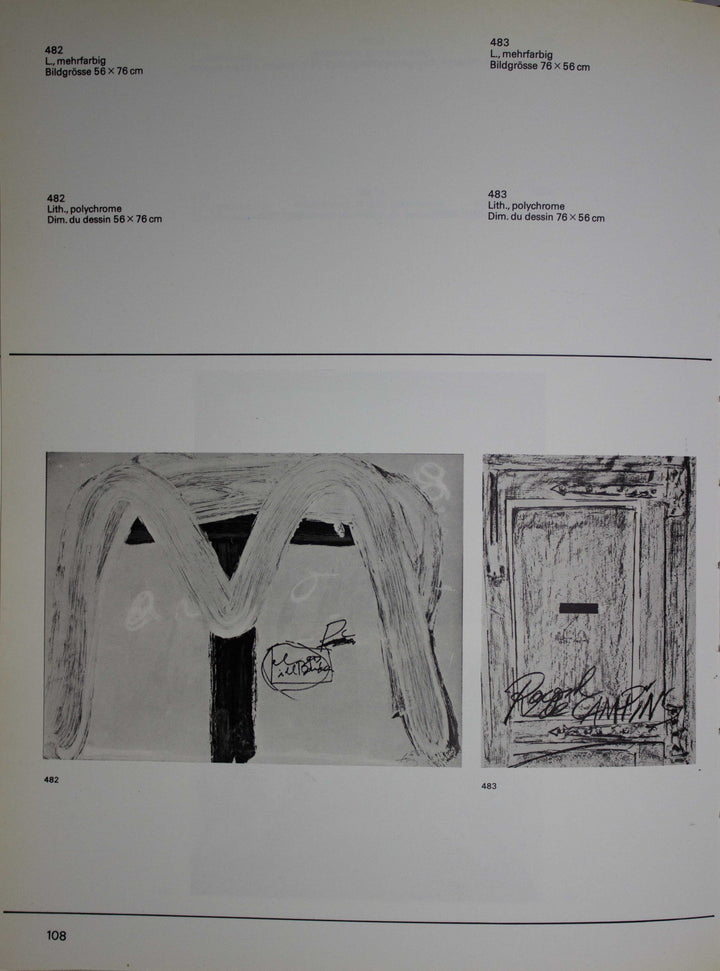 TAPIES Antoni, Original signed lithograph, 1974