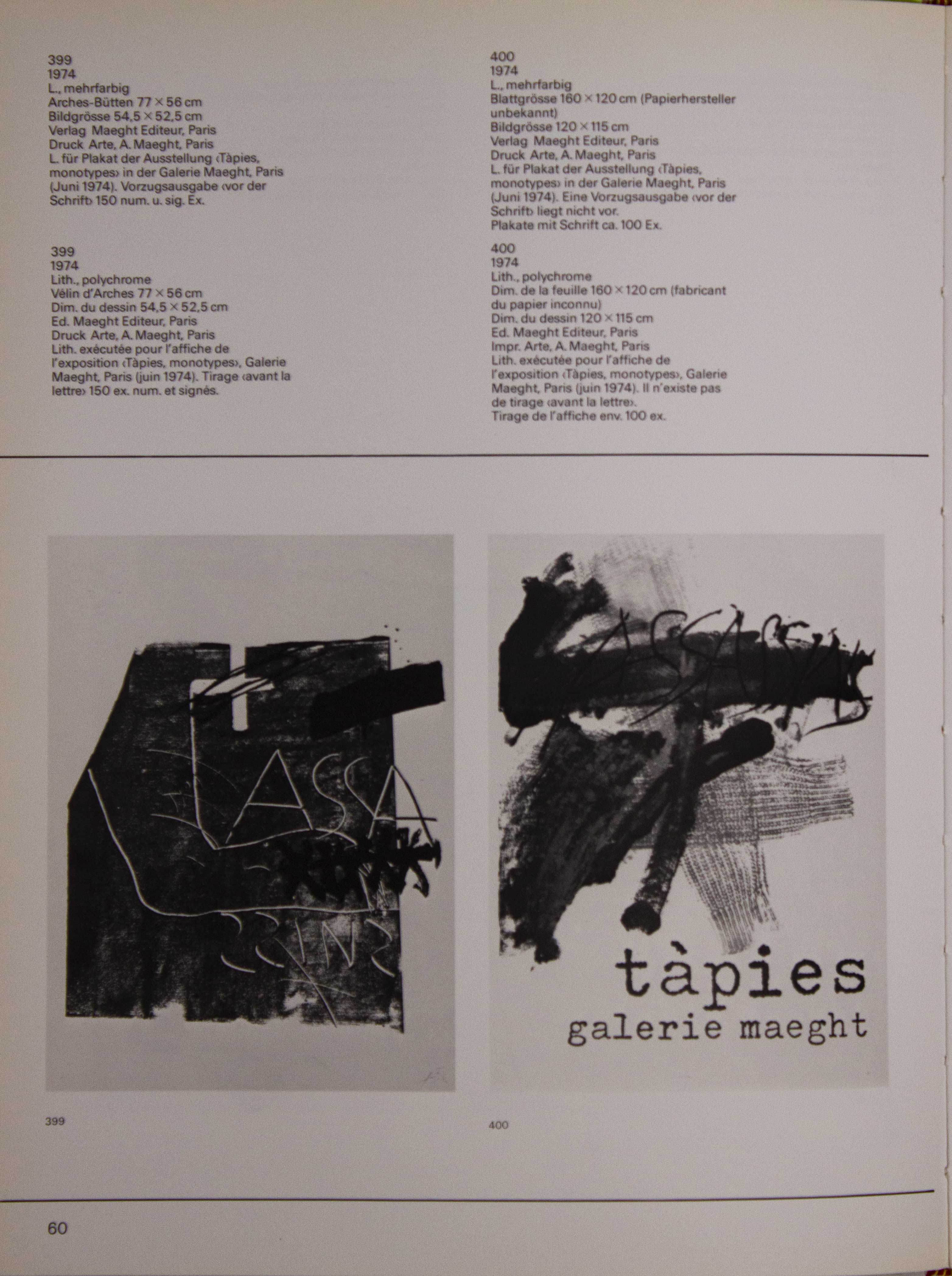 Antoni TAPIES original lithograph for sale on EmporiumArt
