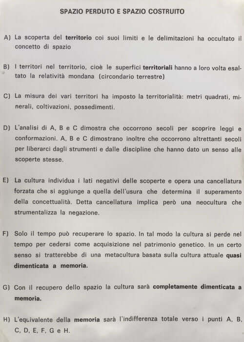 AGNETTI Vincenzo, Spazio perduto e spazio costruito, Plate H, 1971, Serigrafia originale firmata - EmporiumArt