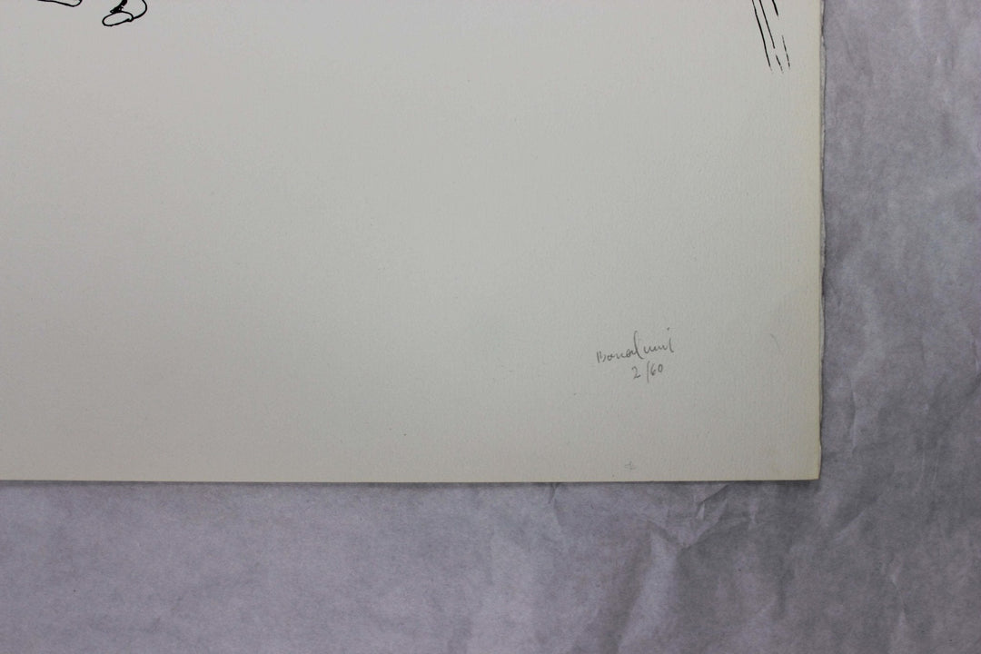 BONALUMI Agostino, Composizione dalla cartella 'Diario italiano', 1970, Litografia originale firmata - EmporiumArt