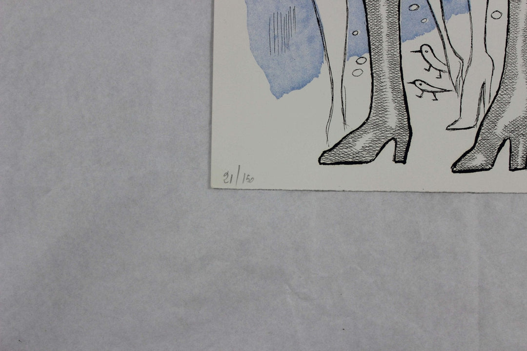 BUZZATI Dino, Acquaforte originale firmata dalla cartella "Le gambe di Saint Germain", 1971 - EmporiumArt