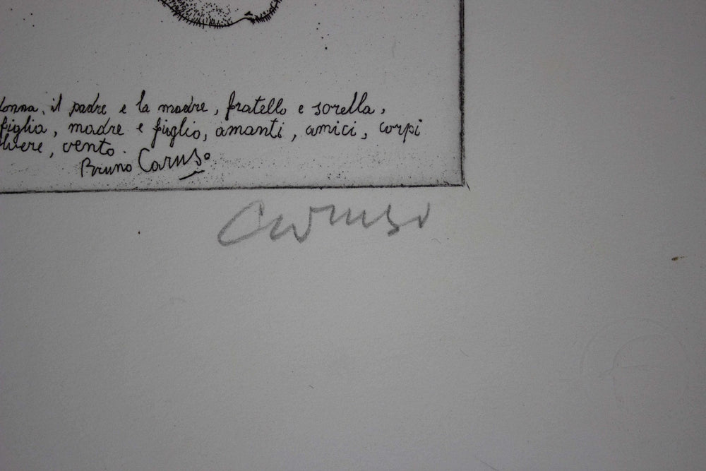 CARUSO Bruno, Acquaforte originale firmata, 1980 - EmporiumArt