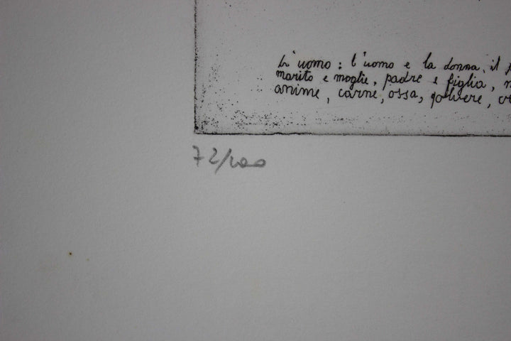 CARUSO Bruno, Original signed etching, 1980