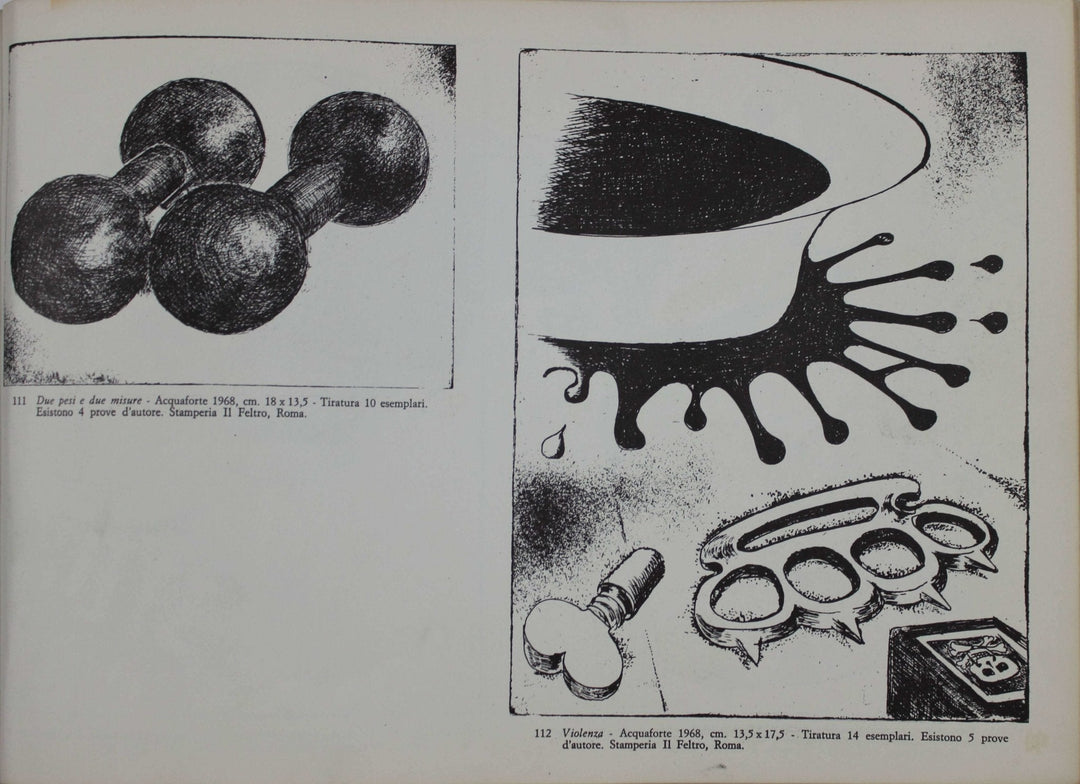 CARUSO Bruno, Due pesi, due misure, 1968, Acquaforte originale firmata - EmporiumArt