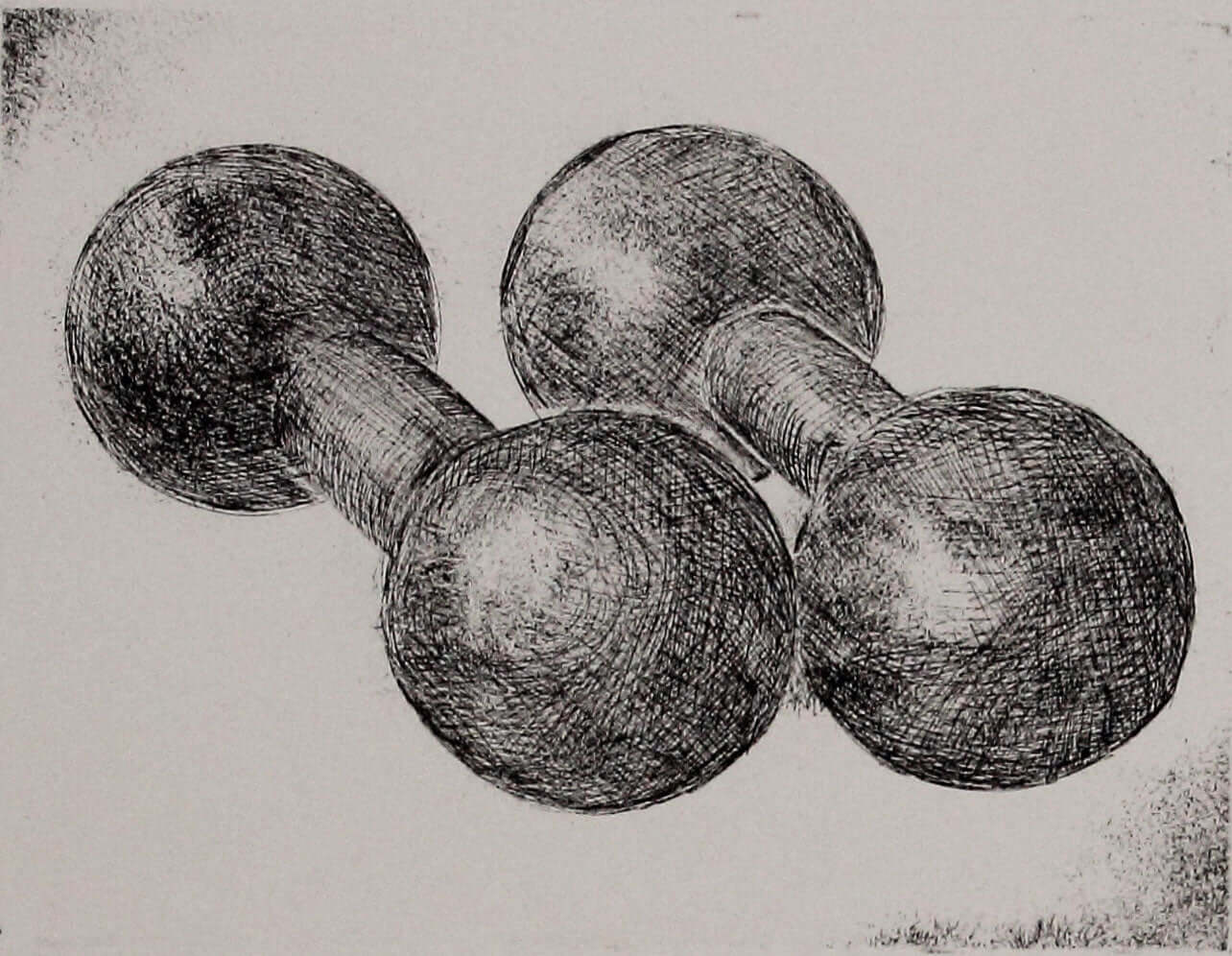 Bruno CARUSO Two weights two measures original etching for sale on