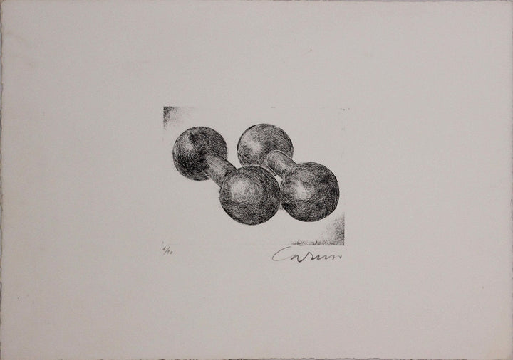 CARUSO Bruno, Due pesi, due misure, 1968, Acquaforte originale firmata - EmporiumArt