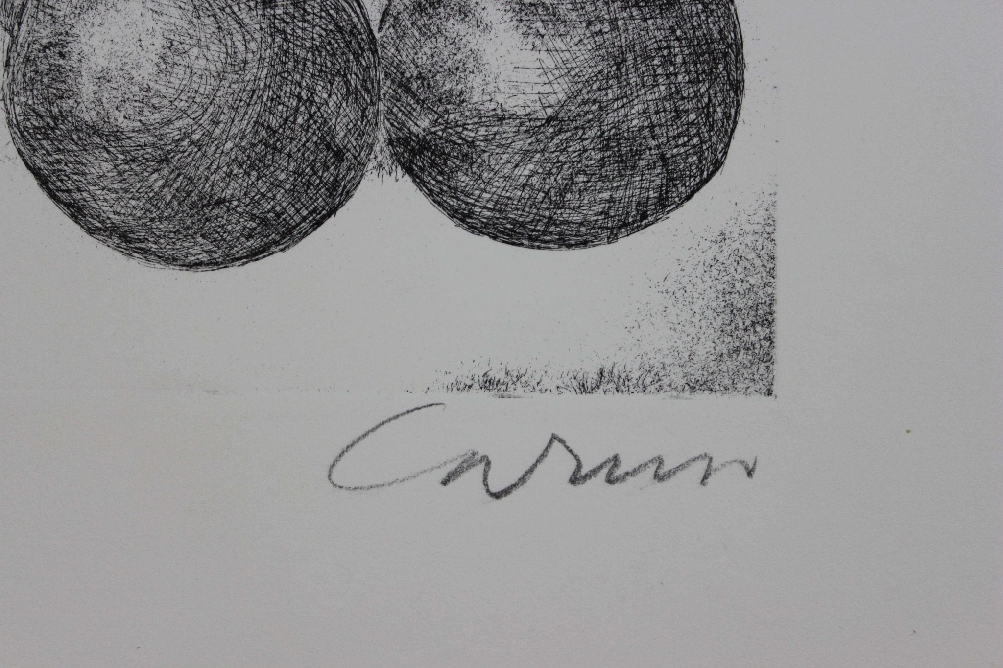 Bruno CARUSO Two weights two measures original etching for sale on