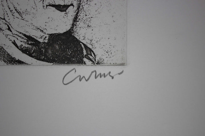 CARUSO Bruno, Omaggio a Chagall, 1965, Acquaforte originale firmata