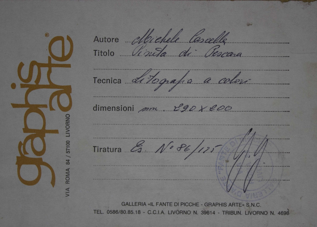 CASCELLA Michele, Pineta di Pescara, 1953-60, Litografia originale firmata - EmporiumArt