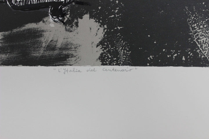 CASSINARI Bruno, L'Italia del Centenario, 1971, Litografia originale firmata - EmporiumArt