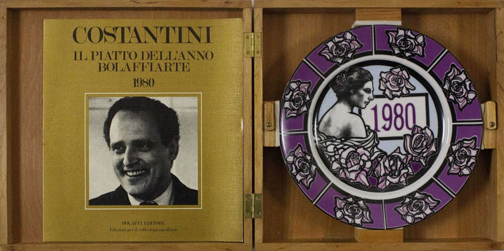 COSTANTINI Flavio, Premio Bolaffi,1980, Piatto in ceramica firmato - EmporiumArt