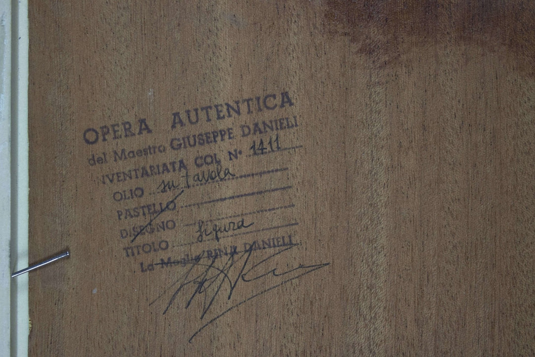 DANIELI Giuseppe, Figura, Olio su tavola di legno firmato - EmporiumArt