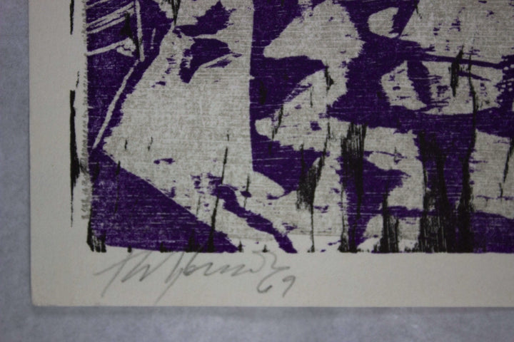 FASSBENDER Joseph, Xilografia originale firmata, 1969 - EmporiumArt