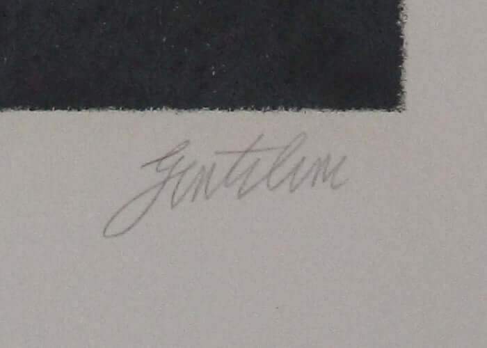 GENTILINI Franco, Le ragazze di Roma V, 1980, Litografia originale firmata - EmporiumArt