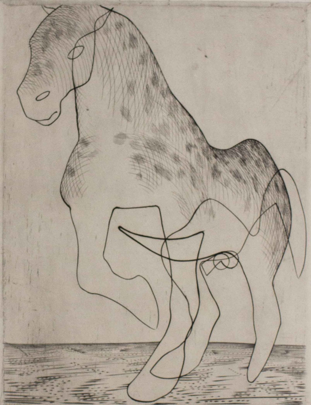HAYTER Stanley William, Big horse, 1931, Acquaforte originale firmata - EmporiumArt