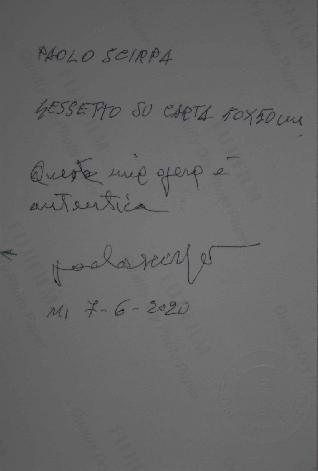 SCIRPA Paolo, Gessetto su carta firmato, 2003 - EmporiumArt