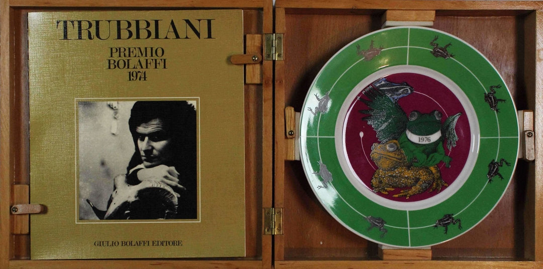 TRUBBIANI Valeriano, Premio Bolaffi, 1974, Piatto in ceramica firmato - EmporiumArt